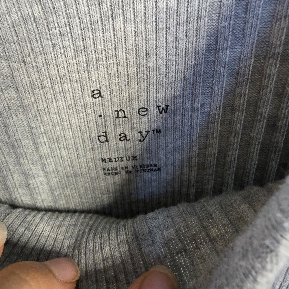 *3 FOR $12* A New Day Heather Gray Ribbed Midi Tank Dress - Picture 3 of 10